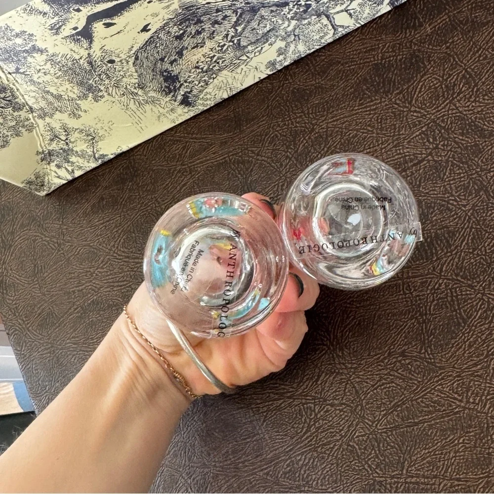 Anthropologie icon shot glass rainbows set